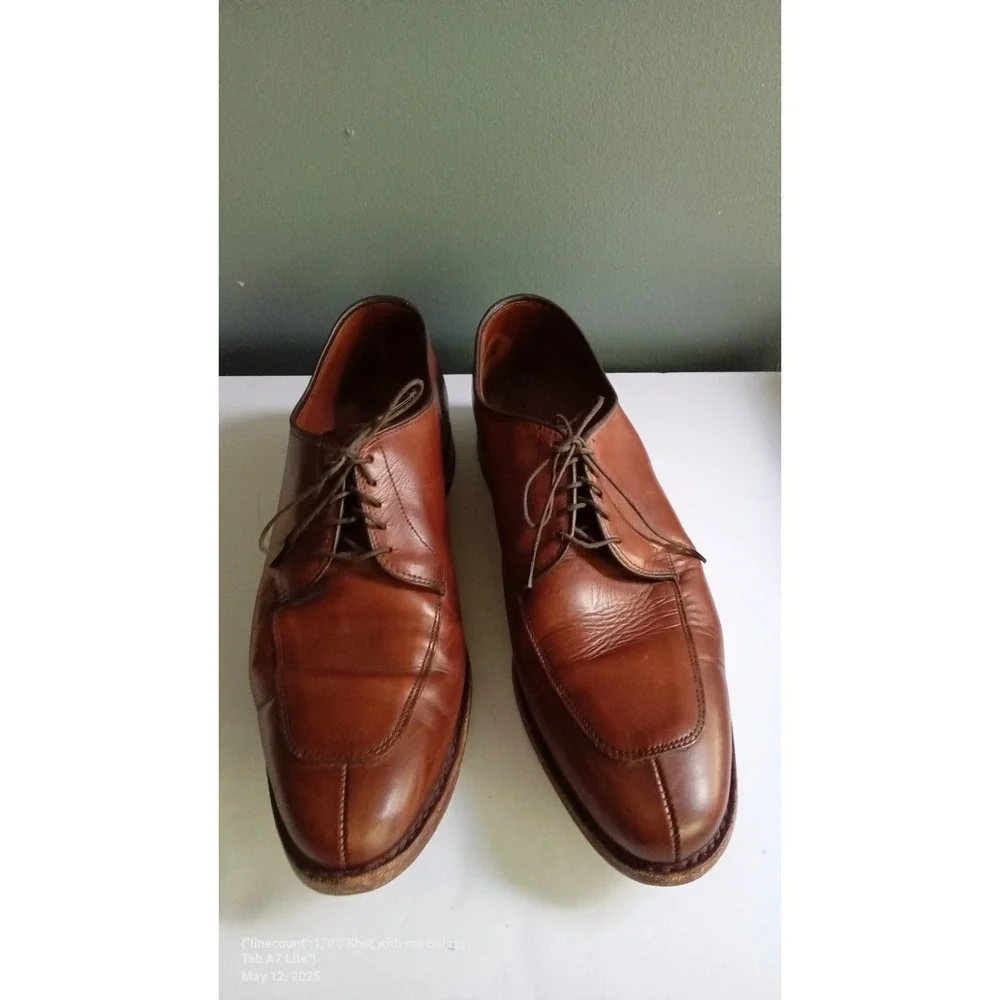 Leather Dress‎ Shoes Brown Lace Up Oxford Business Casual Size Unknown